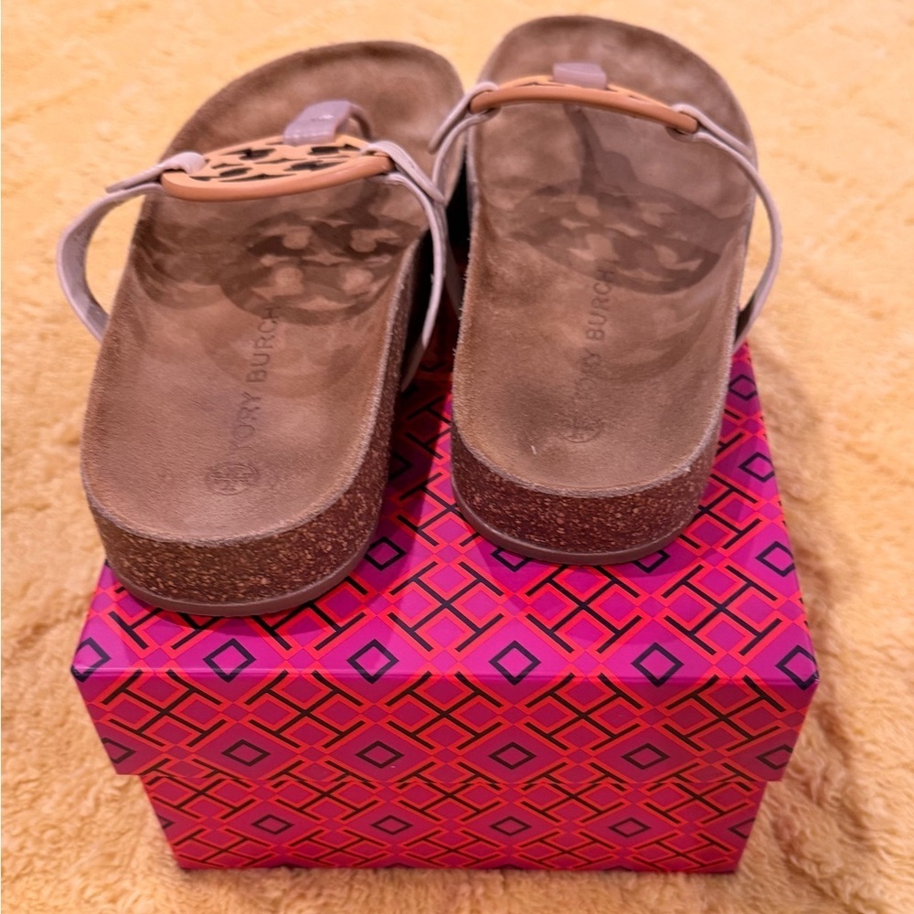 Tory Burch Women's Miller Cloud Tan Sandals - Picture 7 of 9